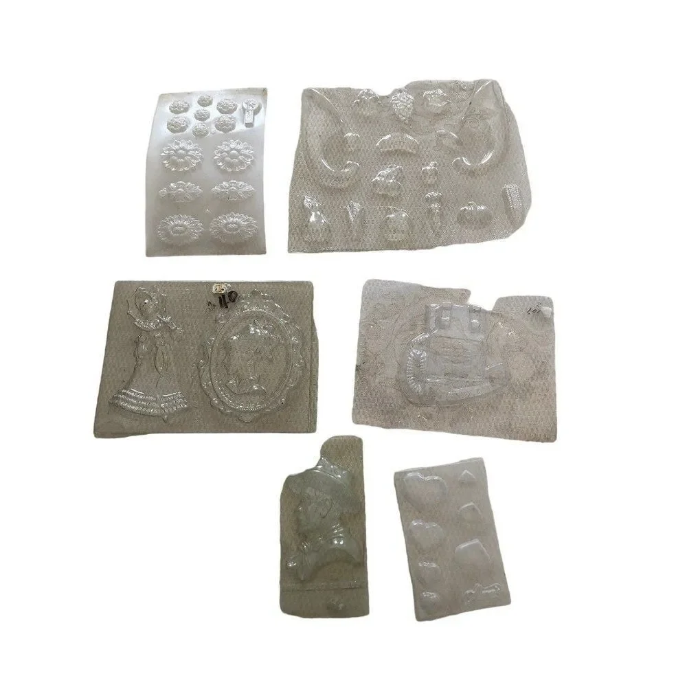 Lot of 62 Vintage Plastic Molds Candy Chocolate Making